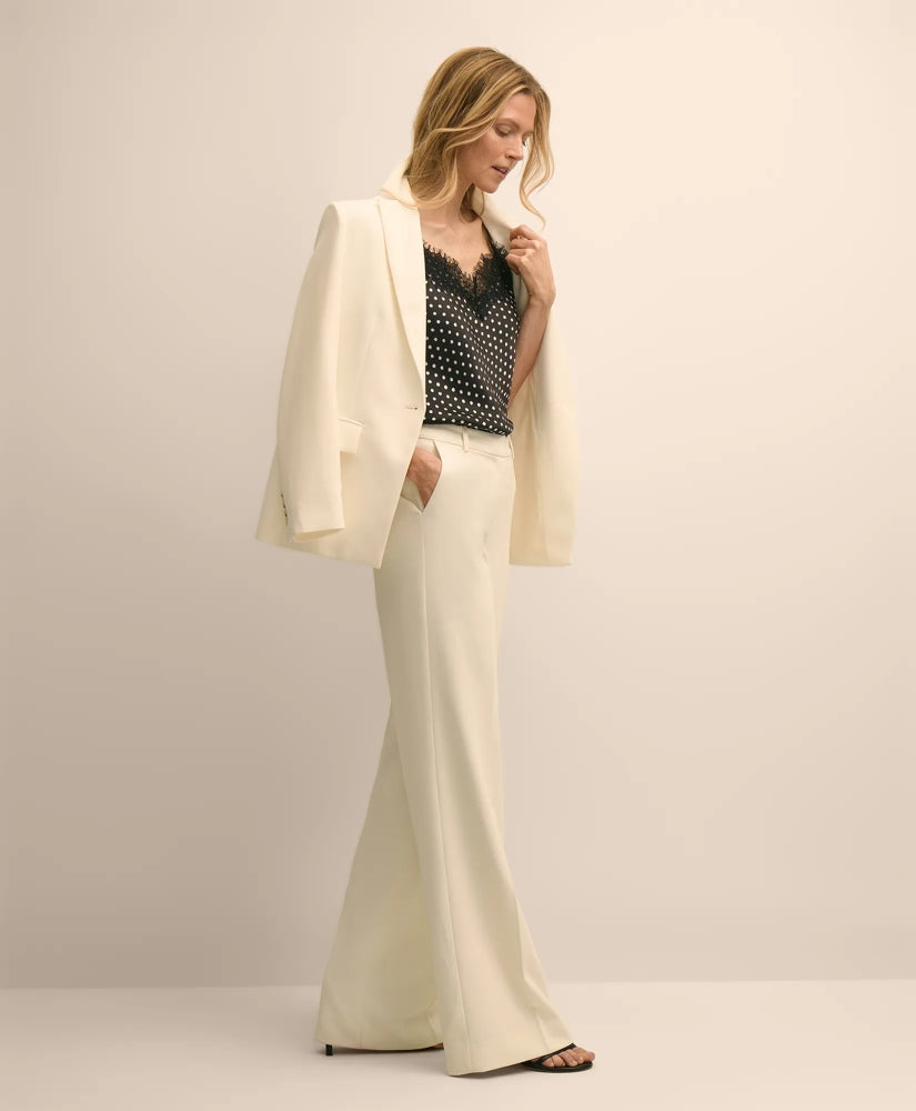 Crepe Wide-Leg Pants