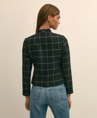 Cropped Windowpane Jacket