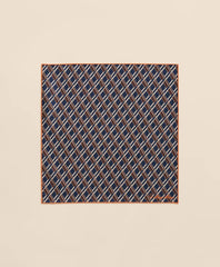 Diamond Motif Silk Pocket Square