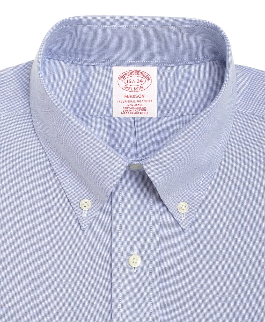 BrooksCool® Madison Classic-Fit Dress Shirt, Non-Iron Button-Down Collar