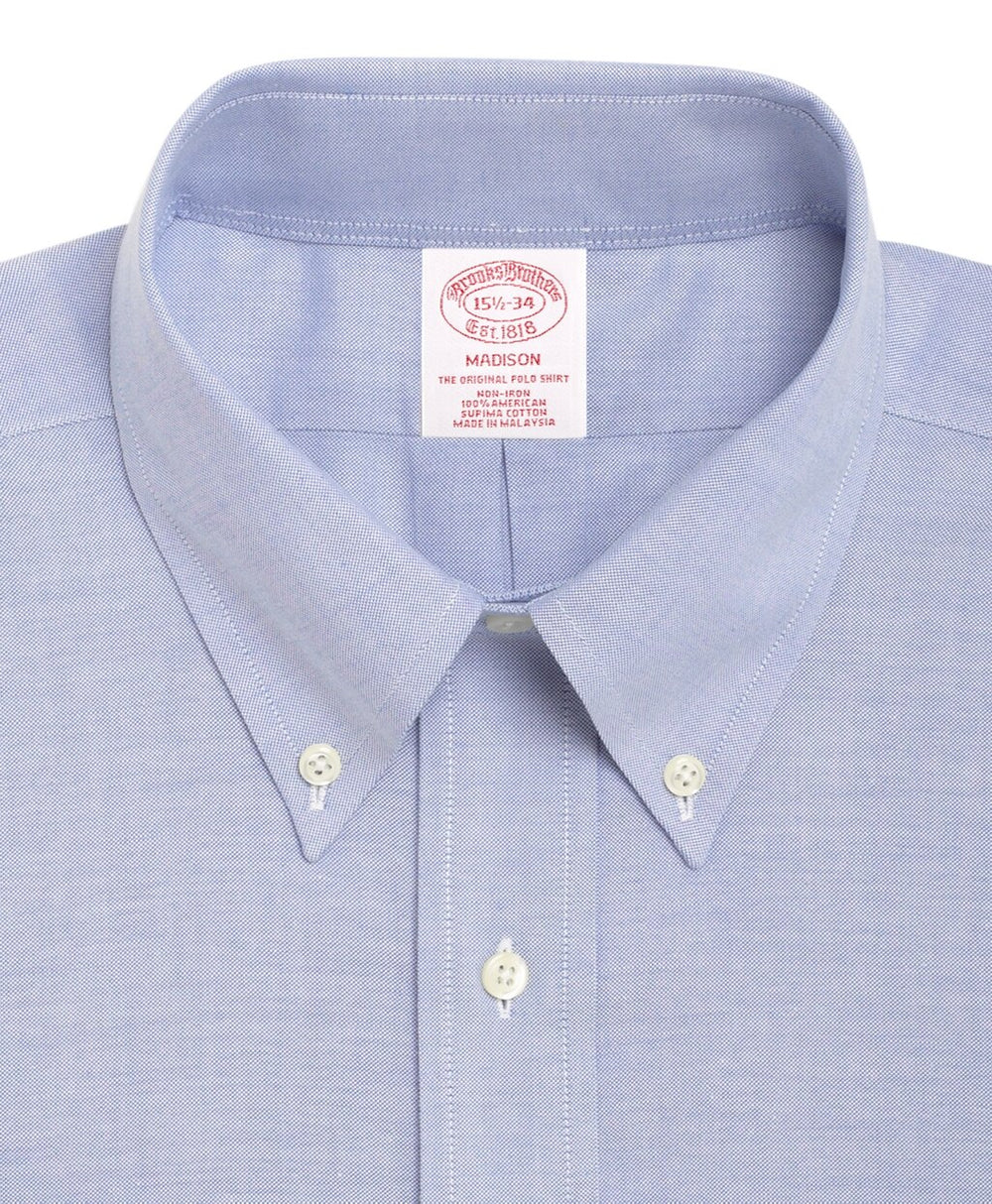 BrooksCool® Madison Classic-Fit Dress Shirt, Non-Iron Button-Down Collar