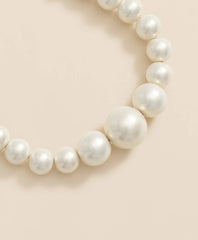 Faux-Pearl Gold-Plated Bolo Bracelet