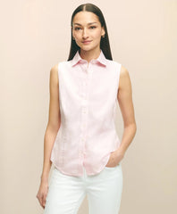 Fitted Non-Iron Stretch Supima® Cotton Sleeveless Dress Shirt