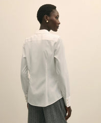 Fitted Supima® Cotton Open Notch Collar Dress Shirt