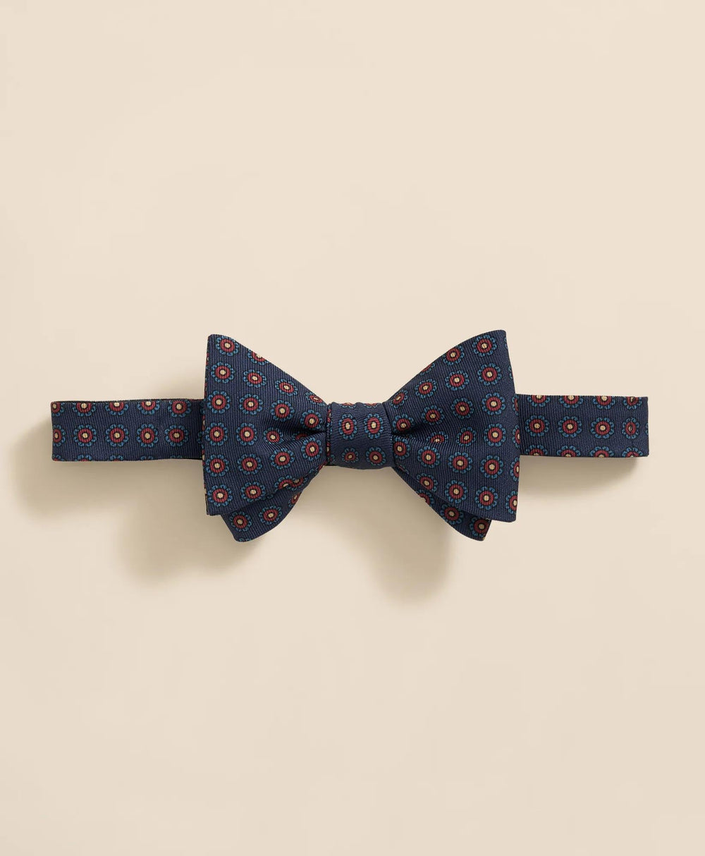 Floral Motif Silk Bow Tie