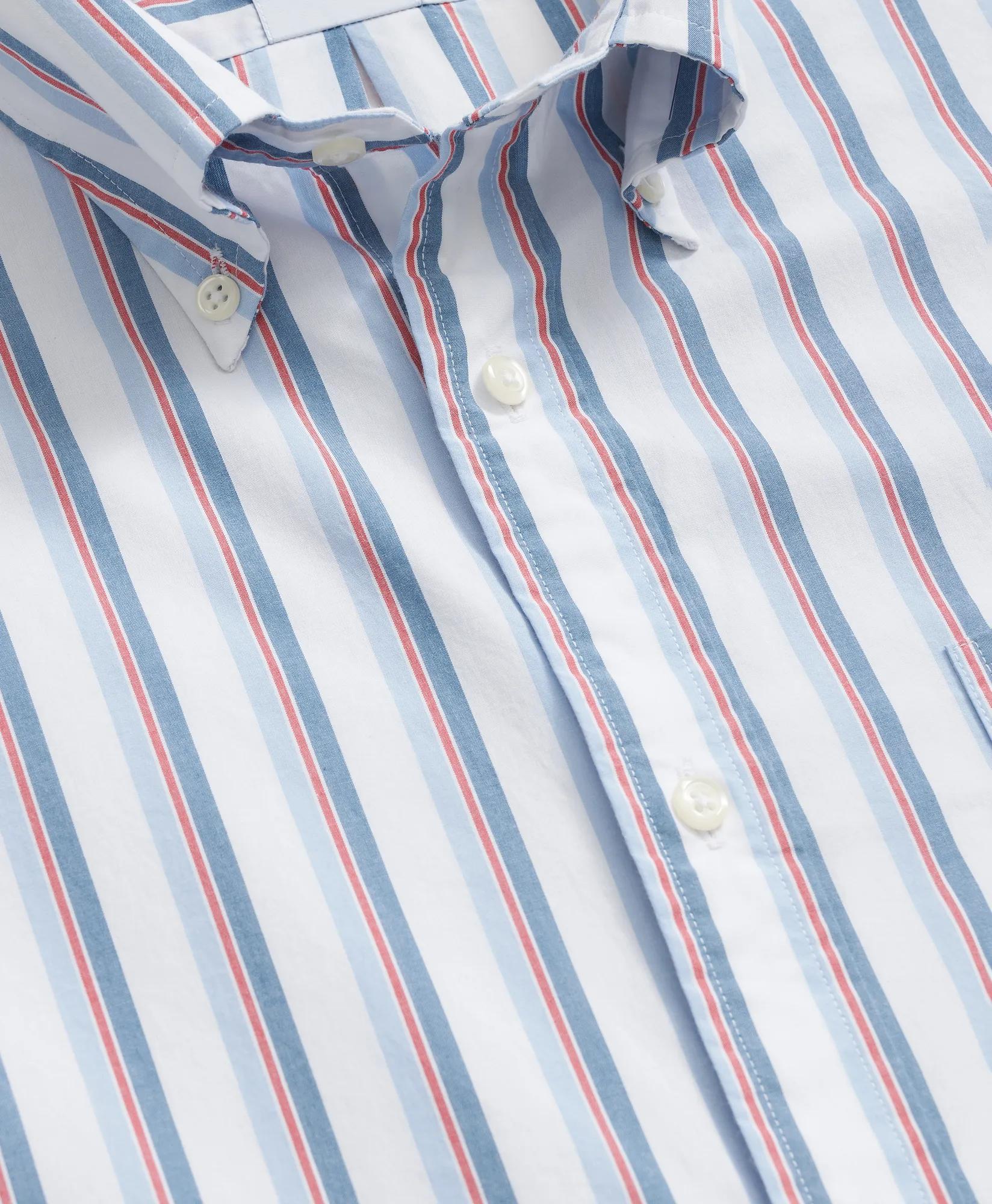 Friday Shirt Poplin Short-Sleeve Ribbon Stripe
