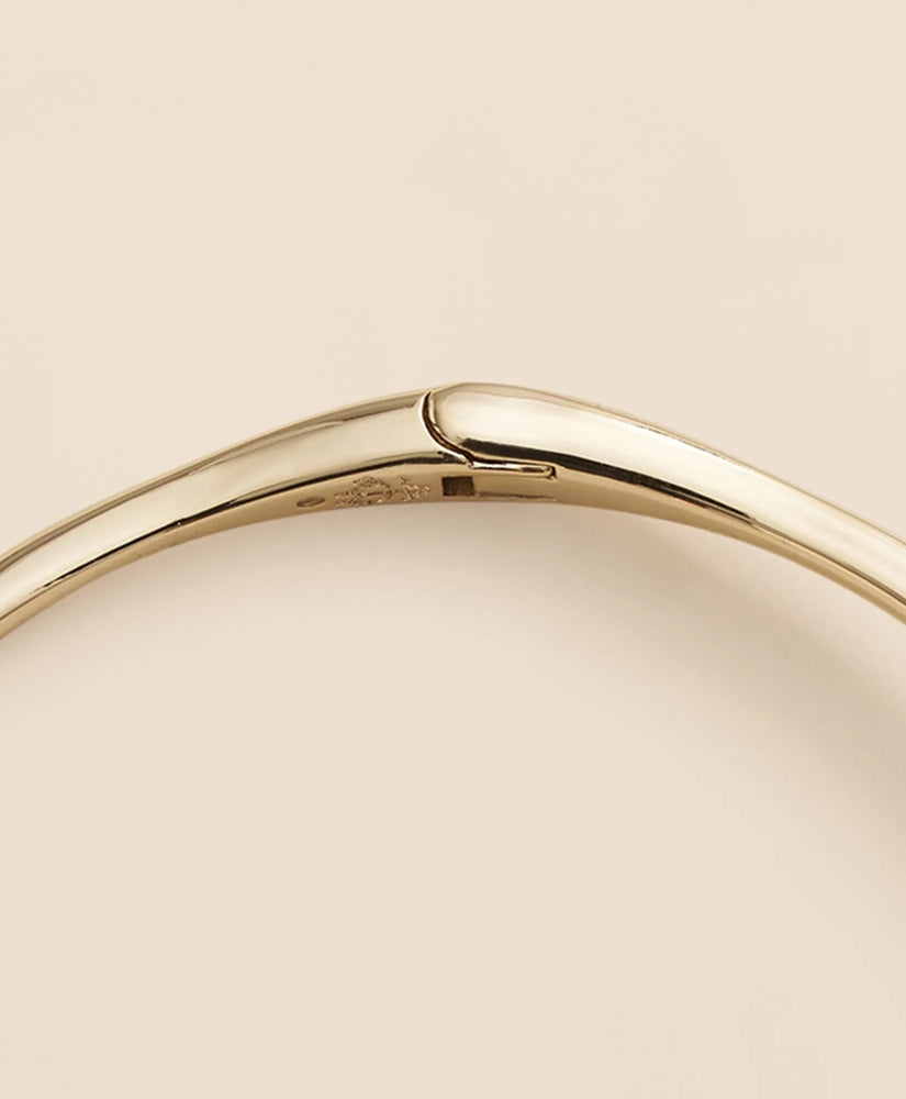 Gold-Tone Faux-Pearl Bangle