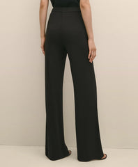 Elastic Back Matte Jersey Pants High-Waisted