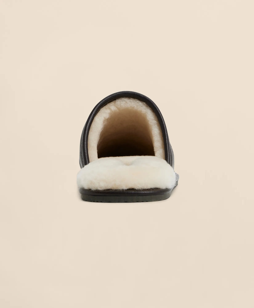 Leather Shearling Slippers