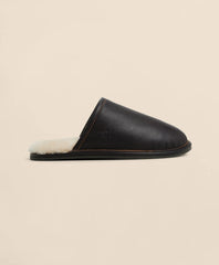 Leather Shearling Slippers