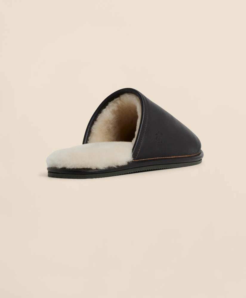 Leather Shearling Slippers