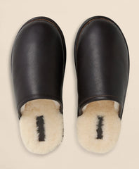 Leather Shearling Slippers