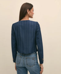 Lyocell-Blend Stripe Jacket