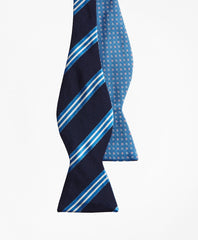 Two-Color Square with Stripe Reversible Bow Tie