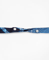 Two-Color Square with Stripe Reversible Bow Tie