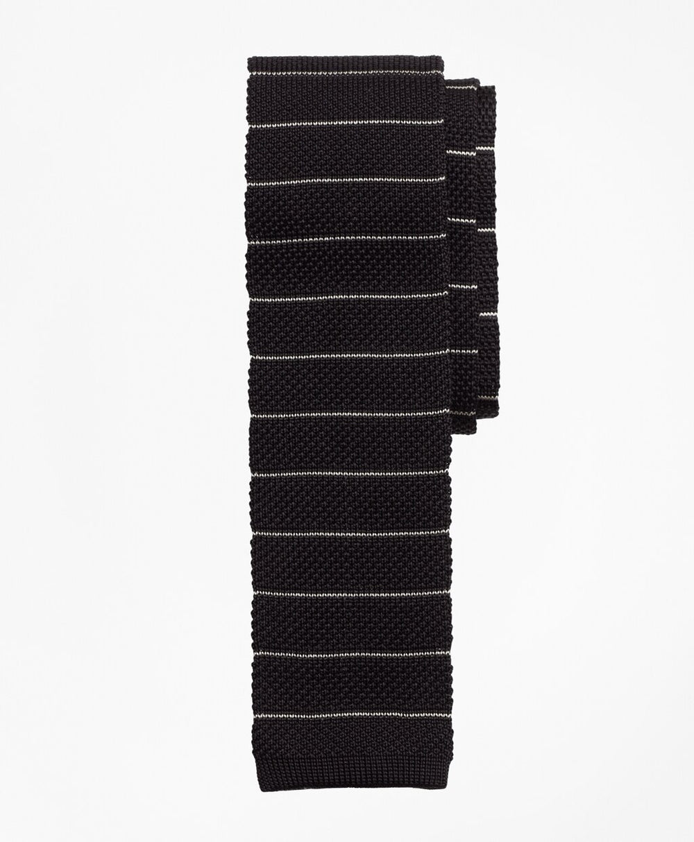 Thin Stripe Knit Tie