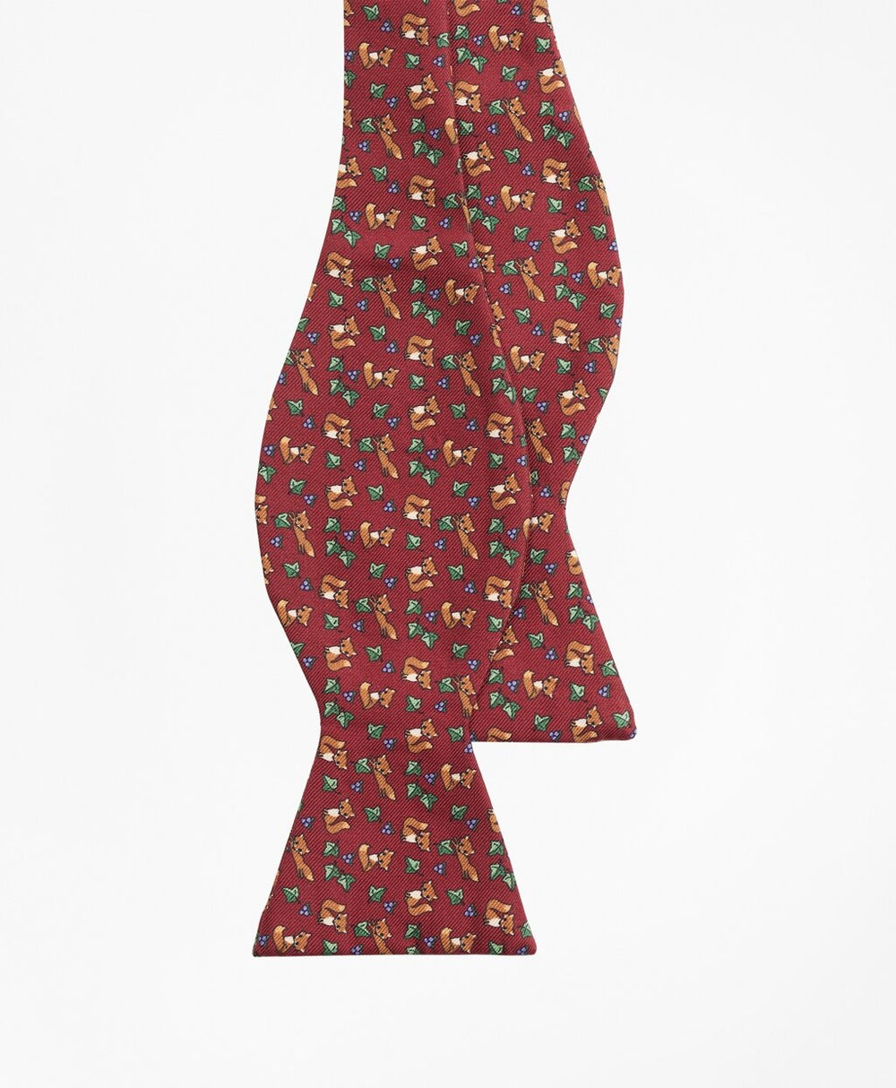Fox Print Bow Tie