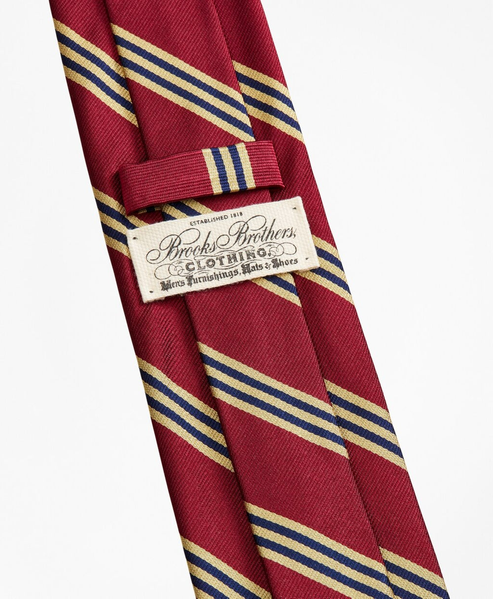Limited Edition Archival Collection BB#1 Striped Rep with Crest Silk Tie