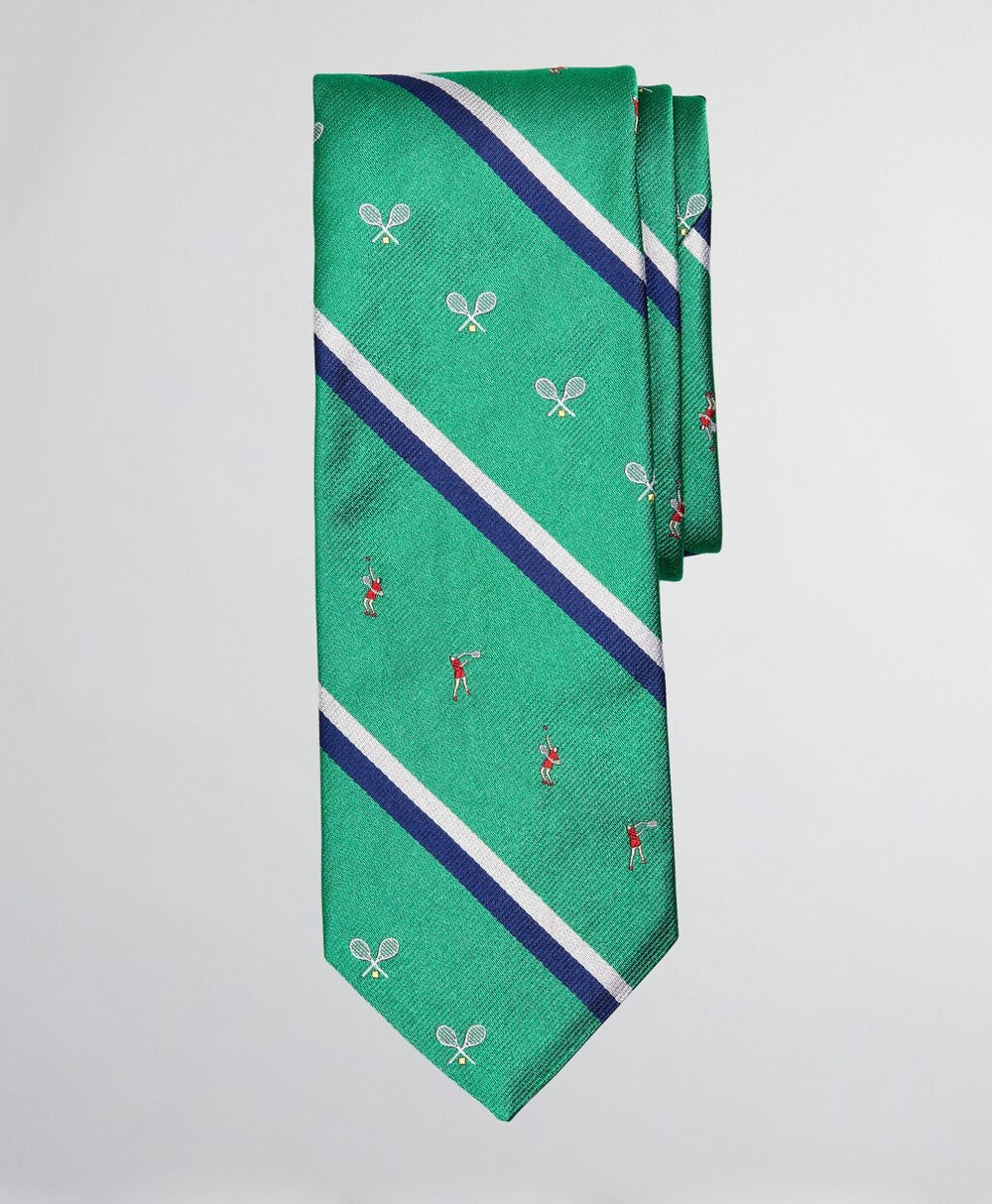Tennis Player Stripe Tie