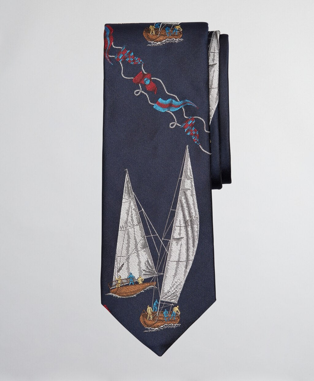 Limited Edition Archival Collection Sail Boat and Sail Flag Silk Tie