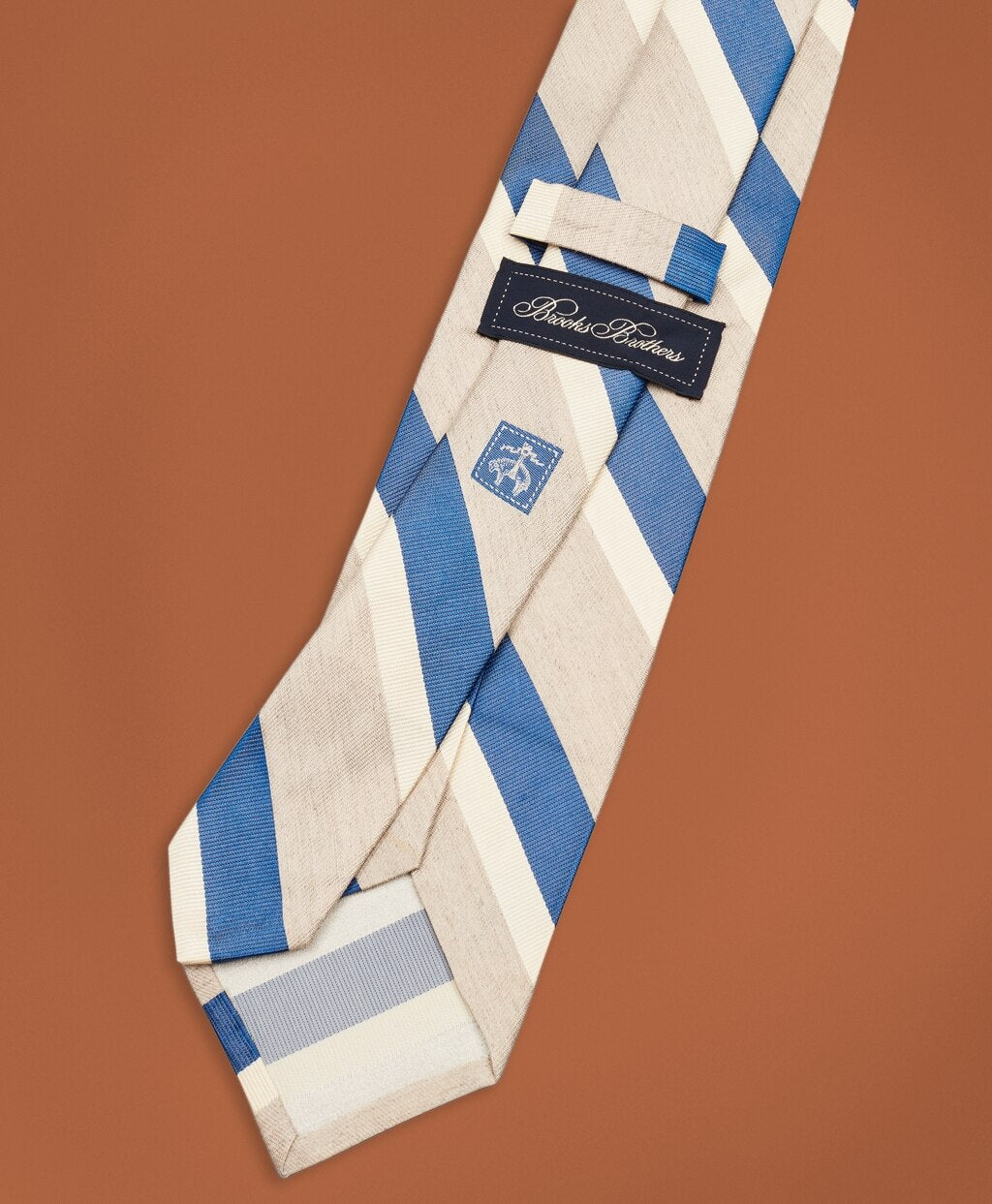 Golden Fleece® Striped Silk-Linen Tie