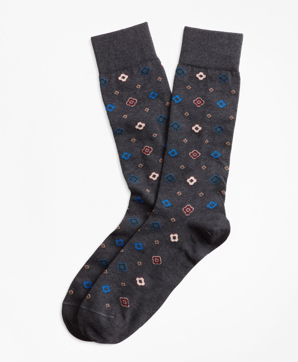 Geometric Print Crew Socks