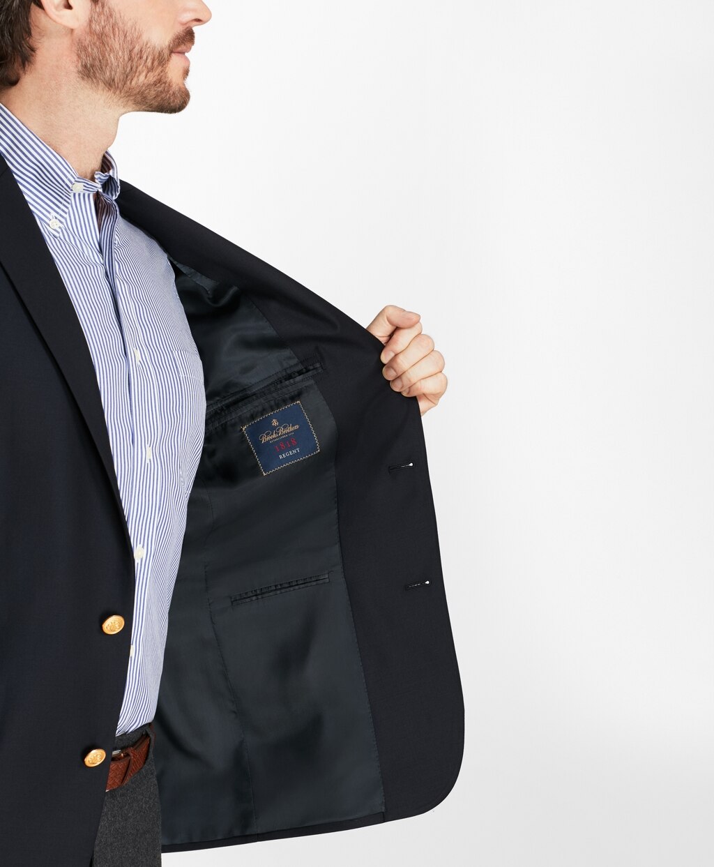 Country Club Regent Fit Saxxon™ Wool Two-Button Blazer