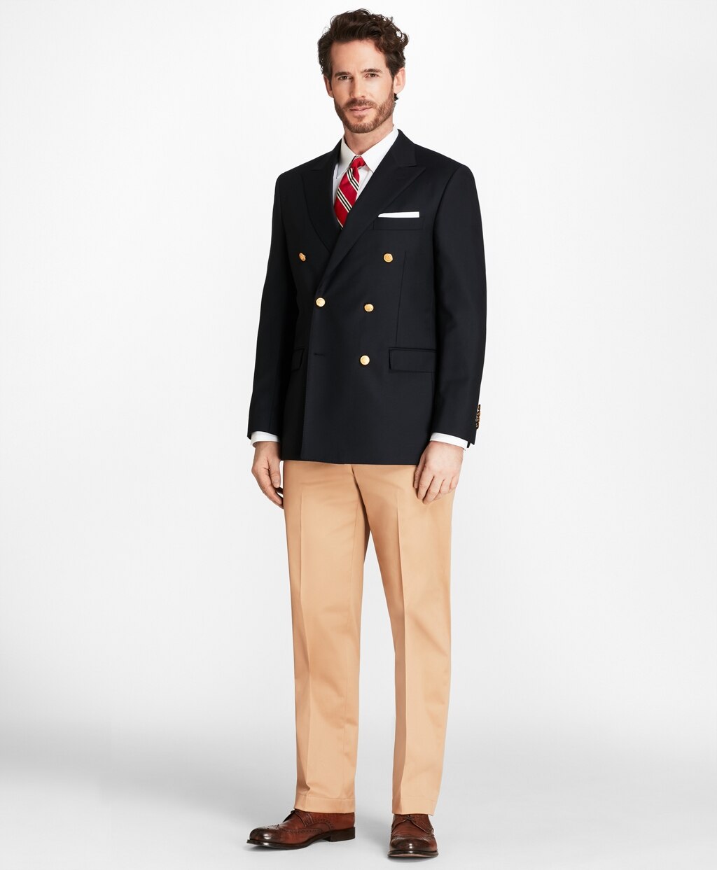 Country Club Regent Fit Saxxon™ Wool Double-Breasted Blazer