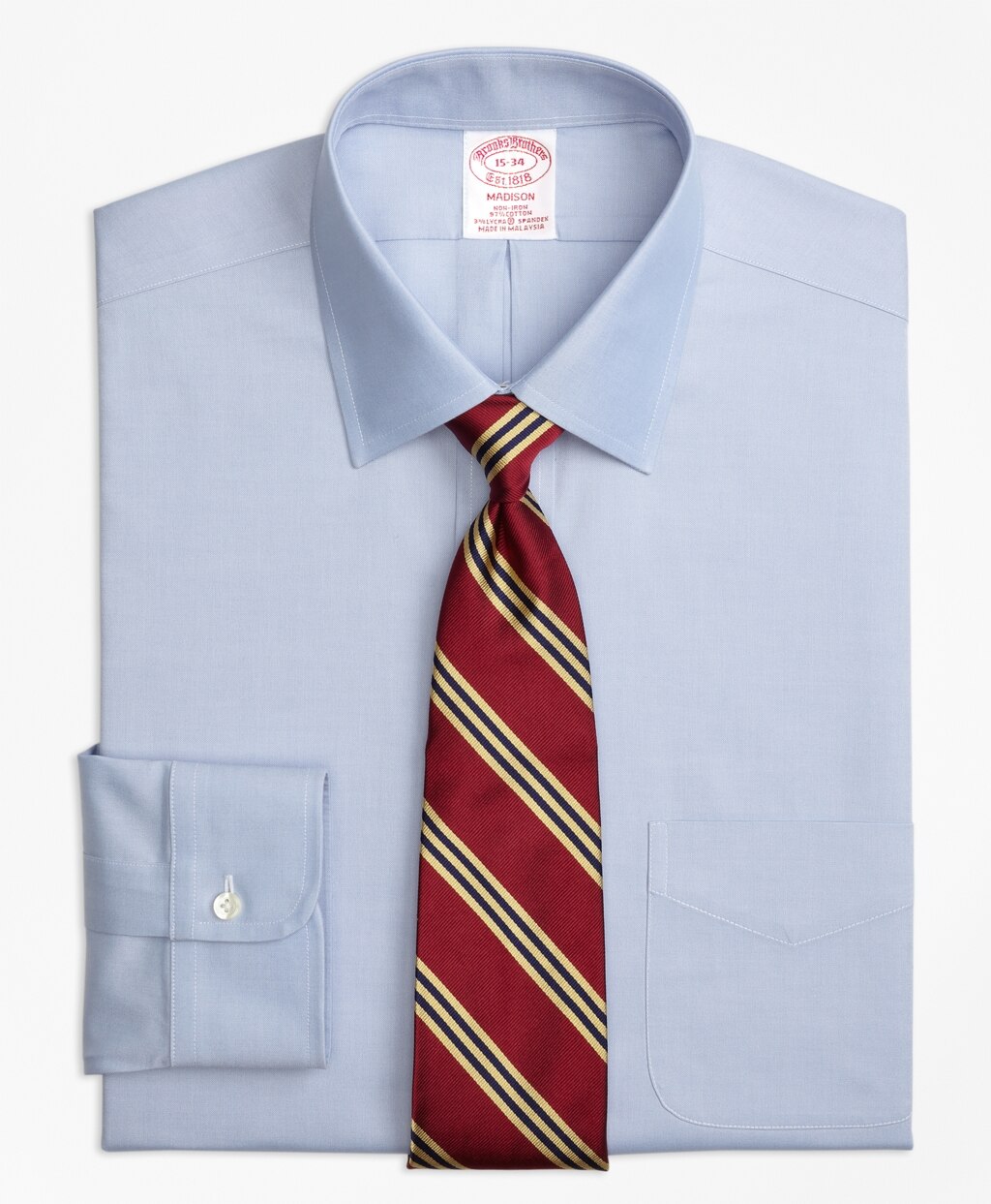 Stretch Madison Classic-Fit Dress Shirt, Non-Iron Pinpoint Spread Collar
