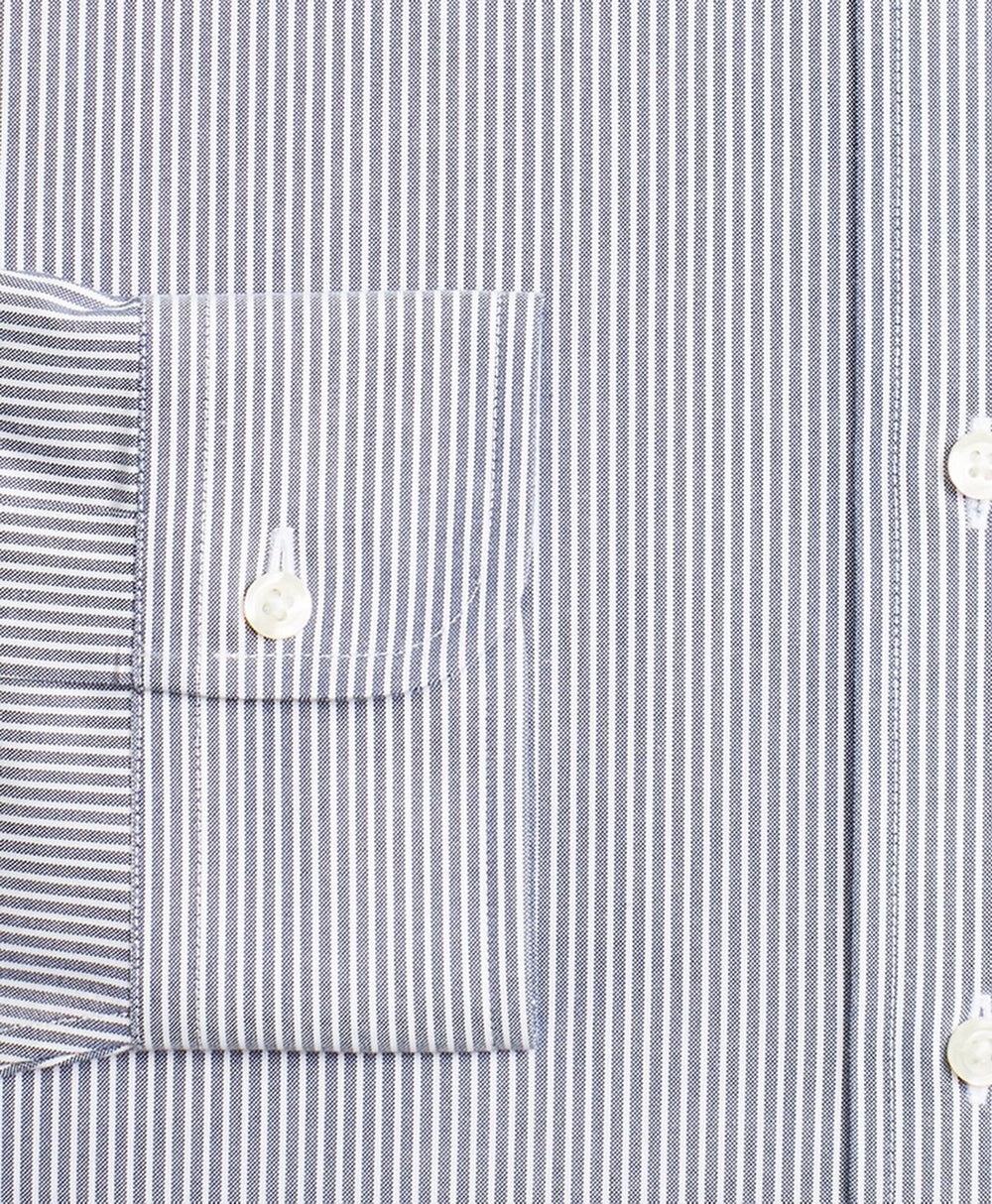 Stretch Regent Fitted Dress Shirt, Non-Iron Narrow Ground Stripe