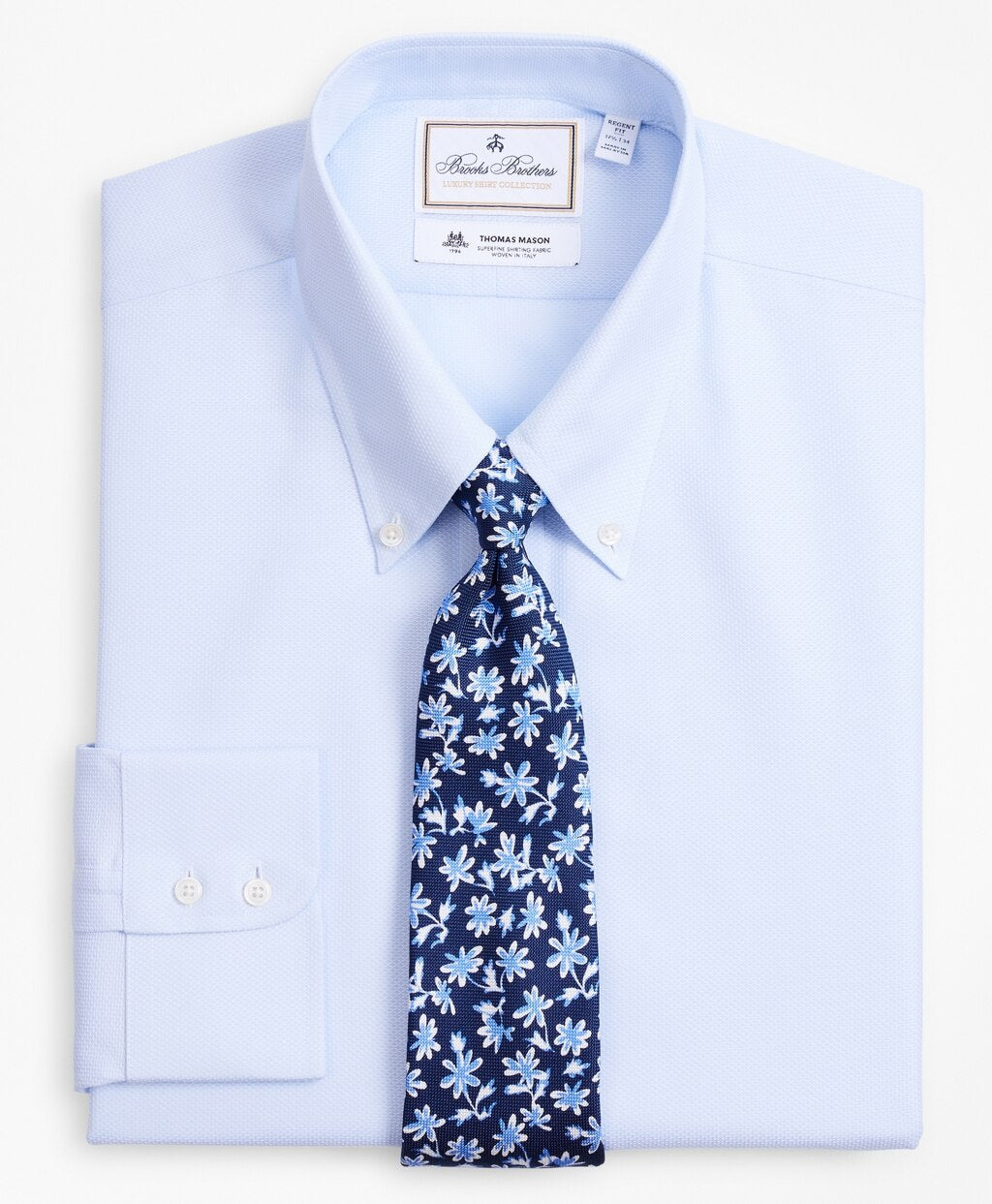 Luxury Collection Regent Fitted Dress Shirt, Button-Down Collar Dobby Links