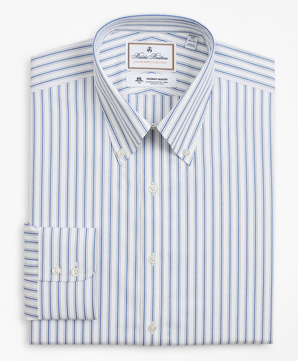 Luxury Collection Regent Fitted Dress Shirt, Button-Down Collar Stripe
