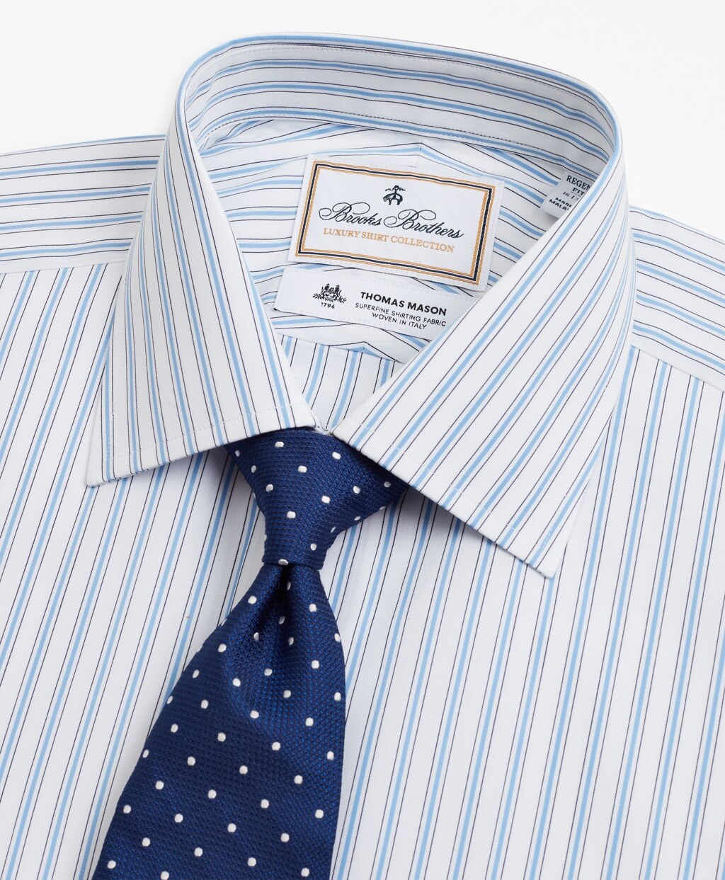 Luxury Collection Regent Fitted Dress Shirt, Franklin Spread Collar Outline Stripe