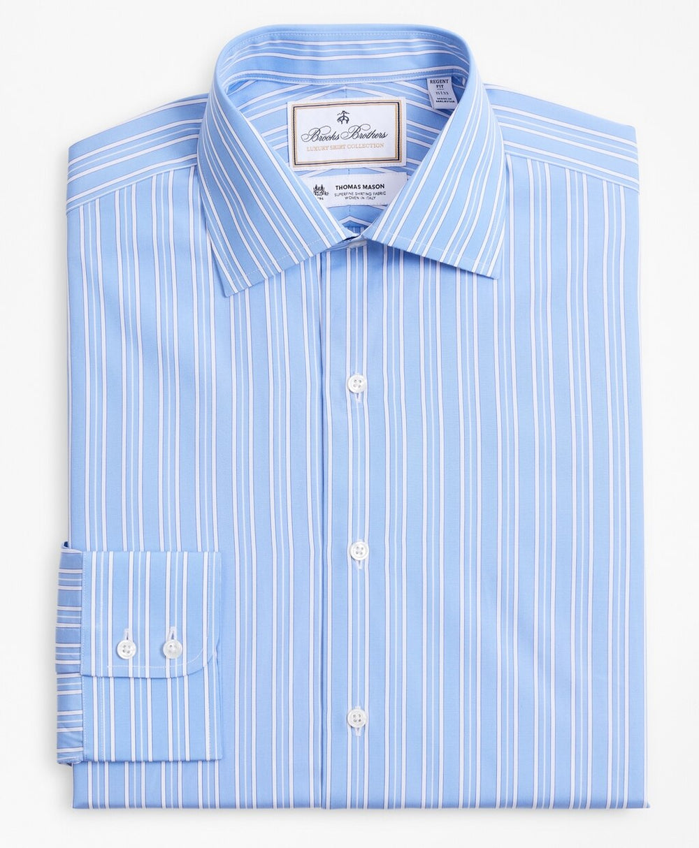 Luxury Collection Regent Fitted Dress Shirt, Franklin Spread Collar Ribbon Stripe