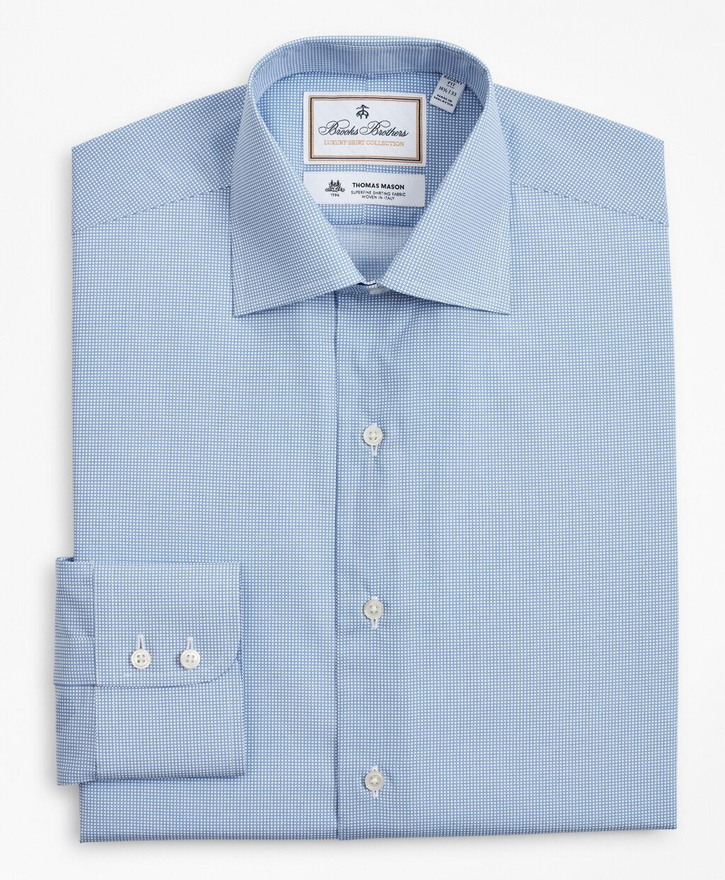 Luxury Collection Regent Fitted Dress Shirt, Franklin Spread Collar Dot