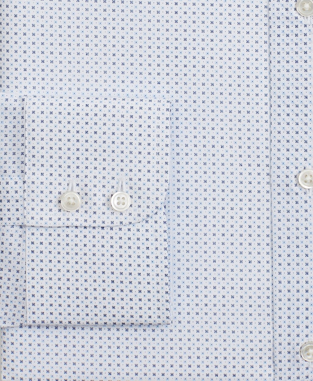 Luxury Collection Milano Slim-Fit Dress Shirt, Franklin Spread Collar Geo Print