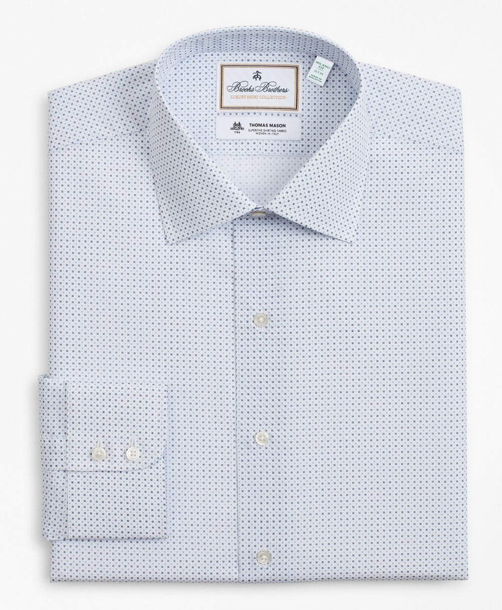 Luxury Collection Milano Slim-Fit Dress Shirt, Franklin Spread Collar Geo Print