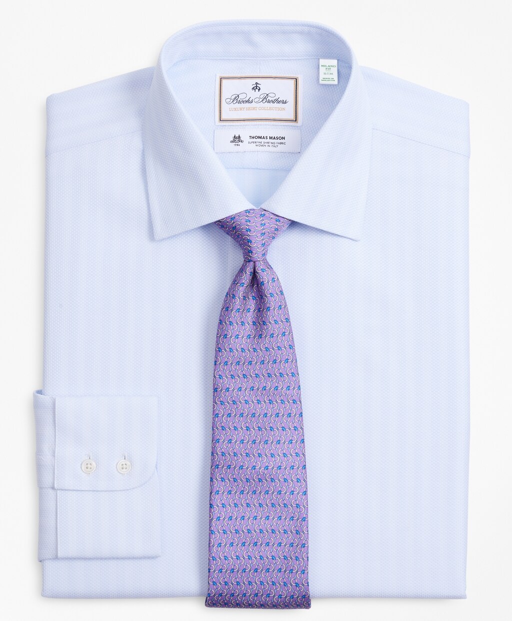 Luxury Collection Milano Slim-Fit Dress Shirt, Franklin Spread Collar Stripe