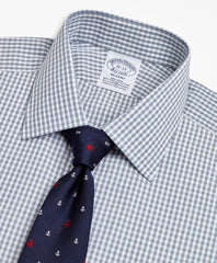 Stretch Regent Fitted Dress Shirt, Non-Iron Double-Windowpane