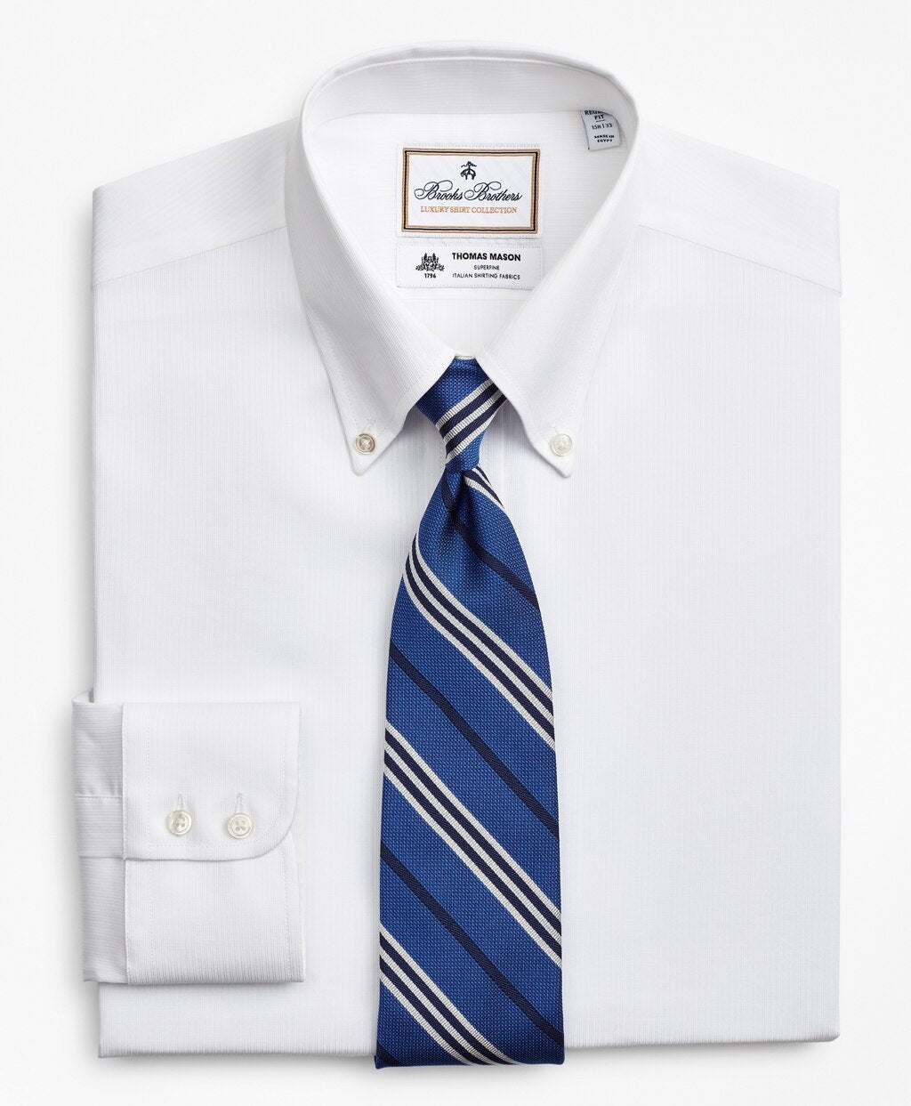 Luxury Collection Regent Fitted Dress Shirt, Button-Down Collar Self-Stripe