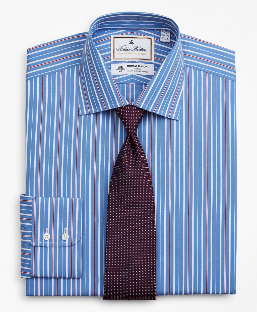 Luxury Collection Regent Fitted Dress Shirt, Franklin Spread Collar Multi-Stripe