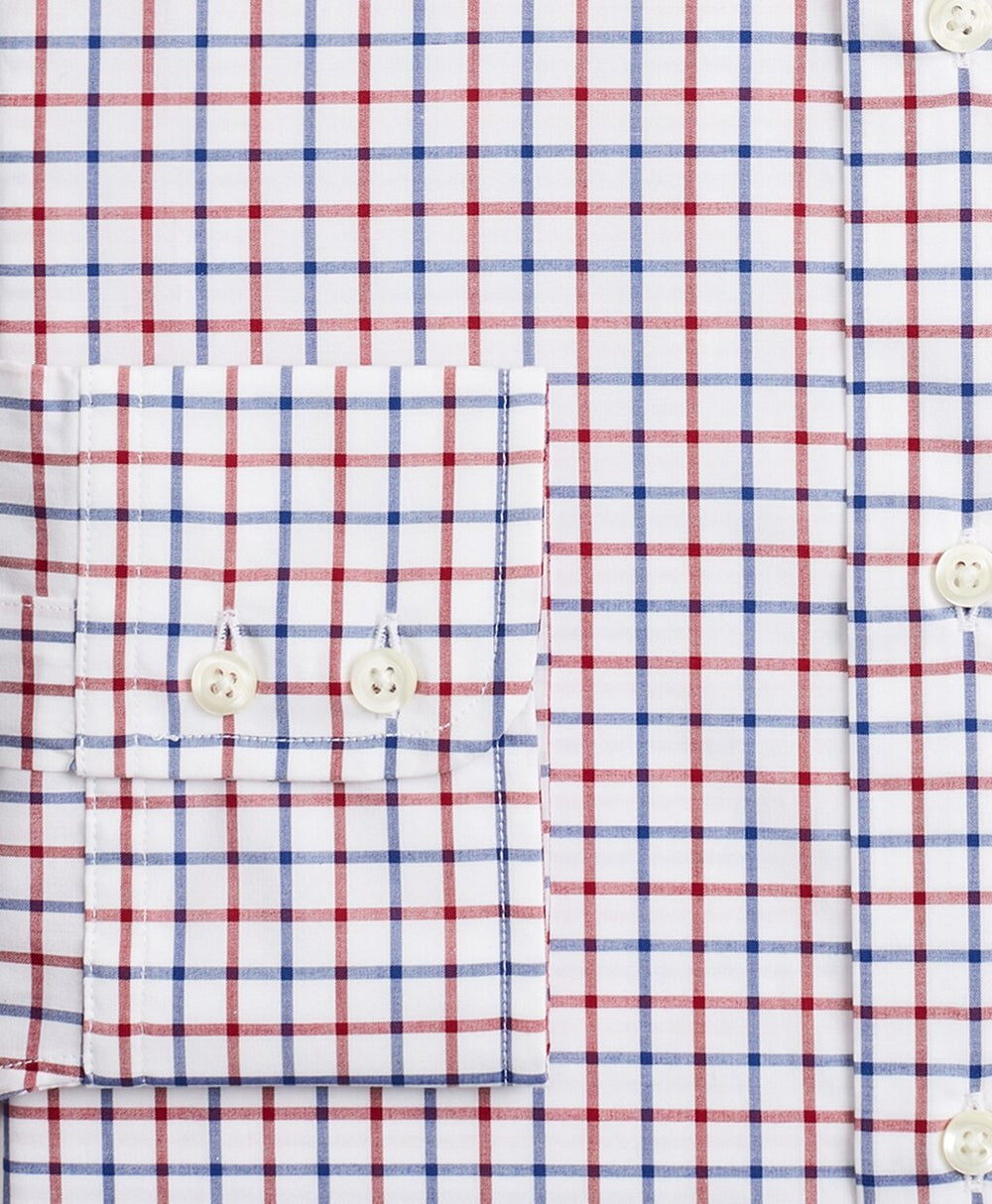 Luxury Collection Regent Fitted Dress Shirt, Franklin Spread Collar Bold Windowpane