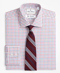 Luxury Collection Regent Fitted Dress Shirt, Franklin Spread Collar Bold Windowpane