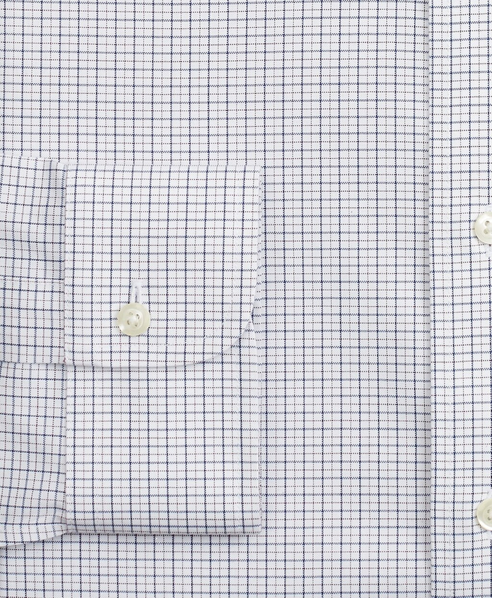 Stretch Madison Classic-Fit Dress Shirt, Non-Iron Grid Check