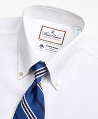 Luxury Collection Milano Slim-Fit Dress Shirt, Button-Down Collar Self-Stripe