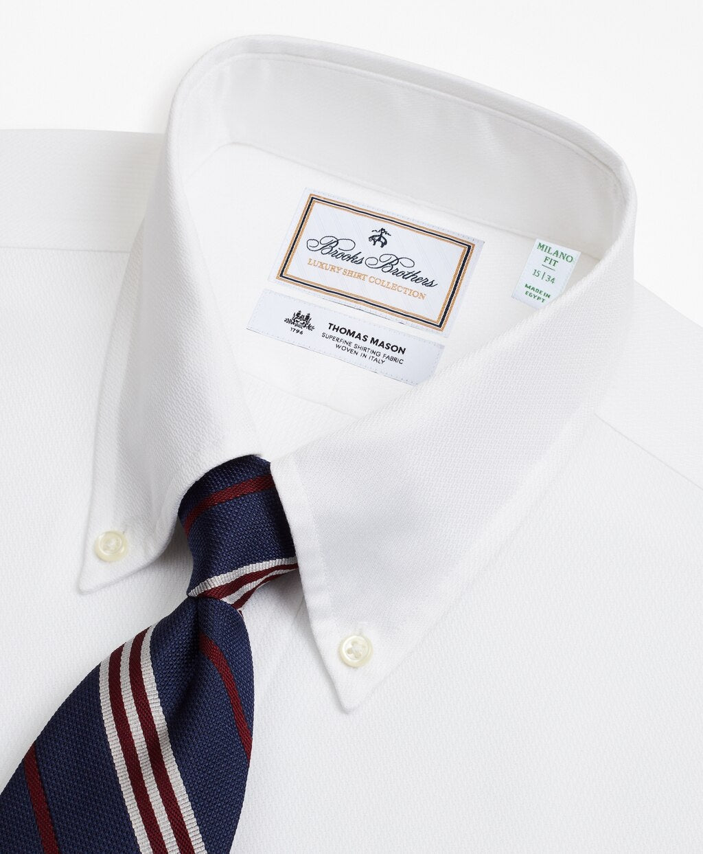 Luxury Collection Milano Slim-Fit Dress Shirt, Button-Down Collar Textured