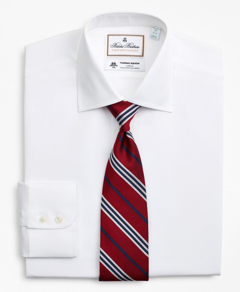 Luxury Collection Milano Slim-Fit Dress Shirt, Franklin Spread Collar Fine Stripe