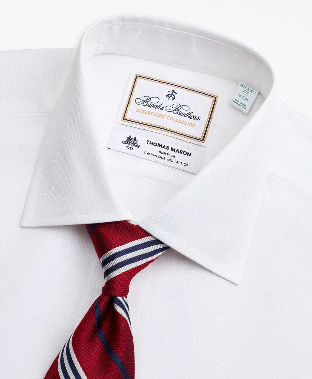 Luxury Collection Milano Slim-Fit Dress Shirt, Franklin Spread Collar Fine Stripe
