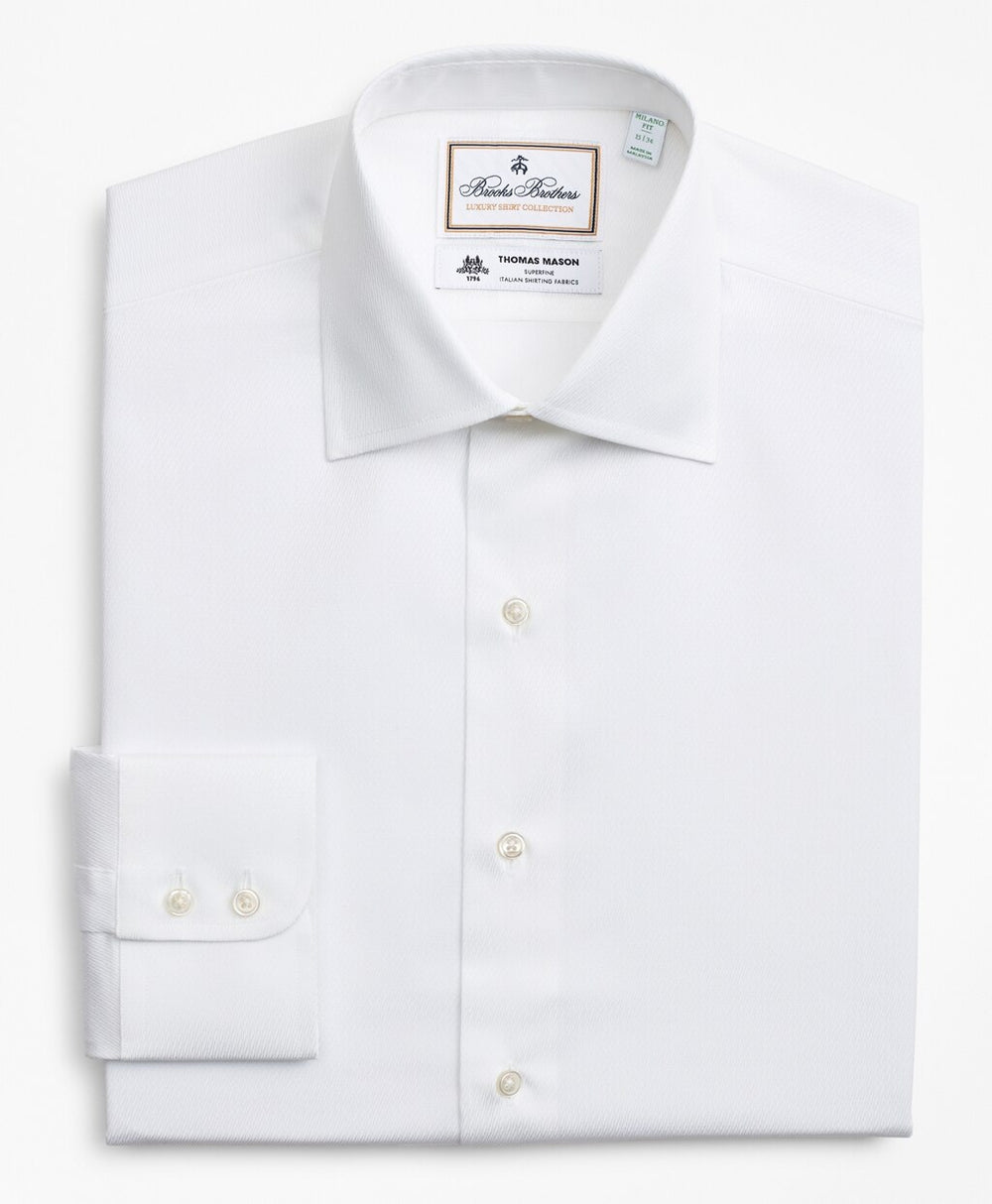 Luxury Collection Milano Slim-Fit Dress Shirt, Franklin Spread Collar Fine Stripe