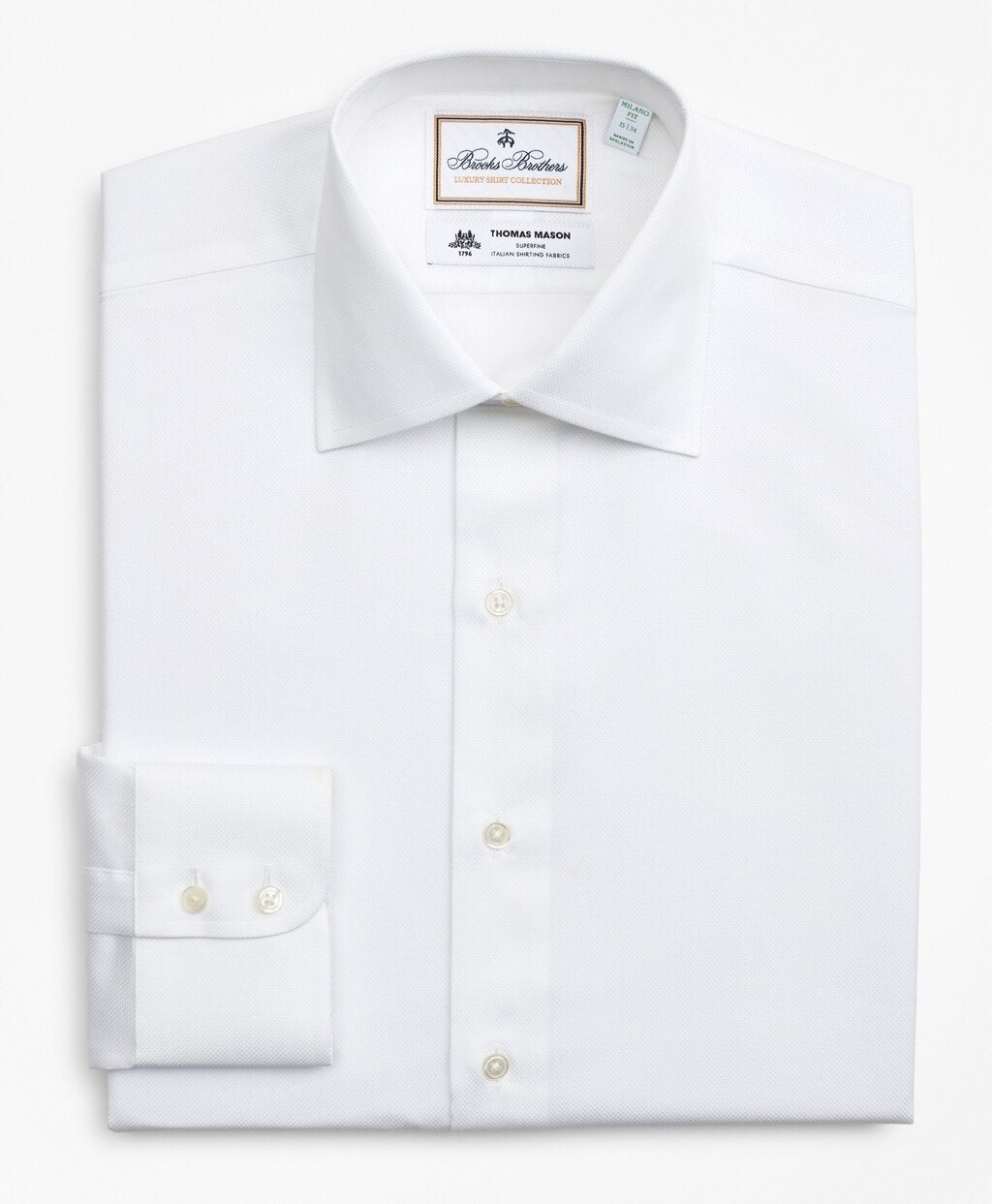 Luxury Collection Milano Slim-Fit Dress Shirt, Franklin Spread Collar Pique